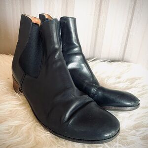 VTG? Beat Up Old PRADA Wmn's Ankle Boots sz 6.5 37 Black Leather pull on Booties